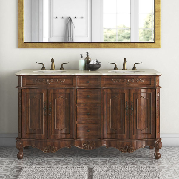 Lark Manor Gondola 60'' Freestanding Double Bathroom Vanity with